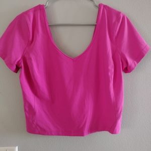 Lululemon Align™ Short Sleeve Tee in Sonic Pink Size 2 MSRP $68